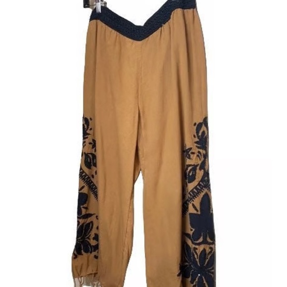 Soft Surroundings oversized women's relaxed tassels capris size large - Picture 2 of 7